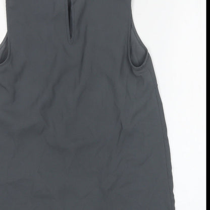 TU Womens Grey Polyester Basic Tank Size 10 Round Neck