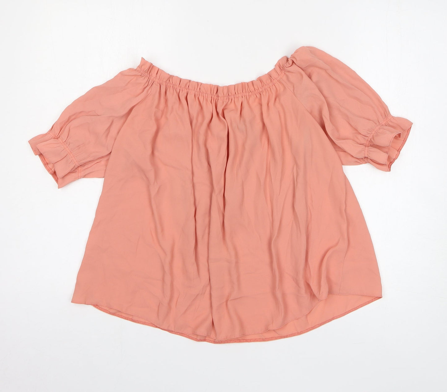 Womens UK Size 12 New Look Pink Basic Blouse