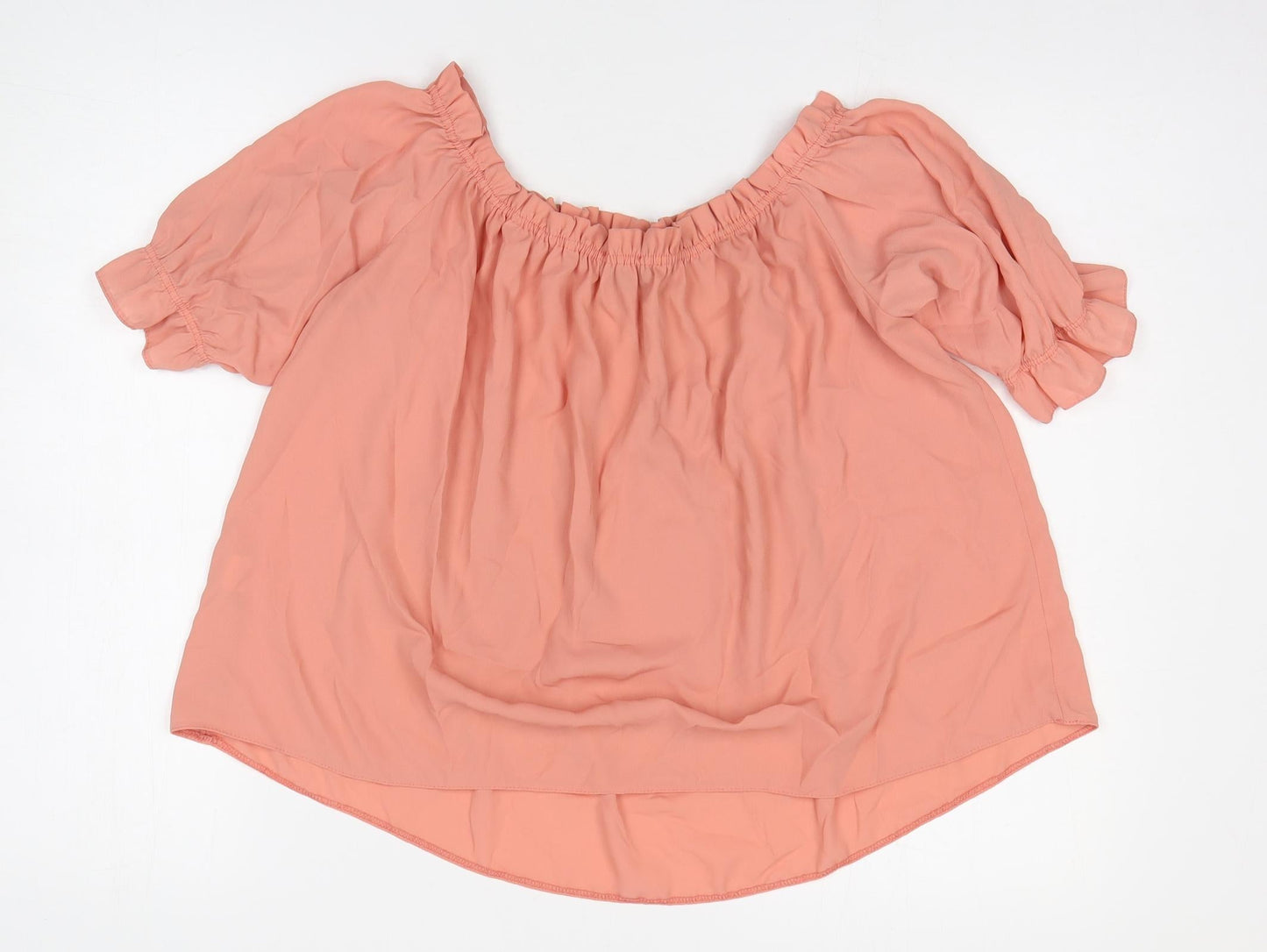 Womens UK Size 12 New Look Pink Basic Blouse