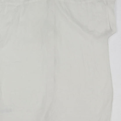 Atmosphere Womens White Polyester Basic Button-Up Size 10 Collared