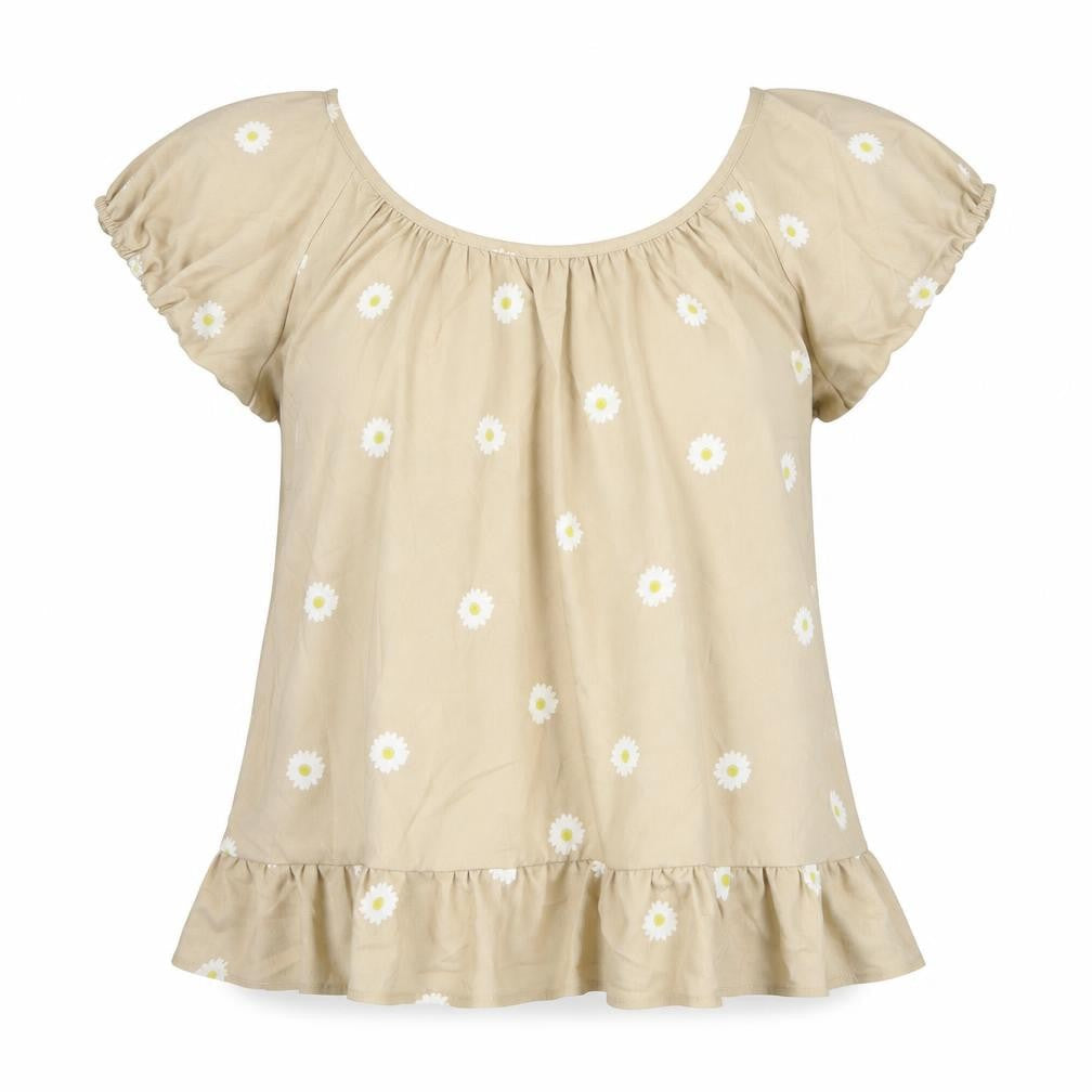 Womens UK Size L Sheilay Beige Basic Blouse