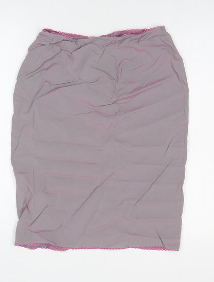 Topshop Womens Grey Viscose Straight & Pencil Skirt Size 10