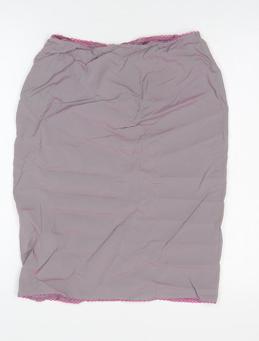 Topshop Womens Grey Viscose Straight & Pencil Skirt Size 10