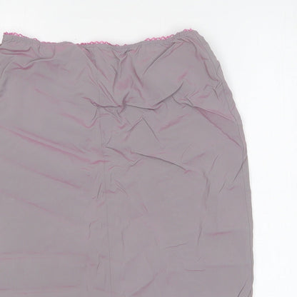Topshop Womens Grey Viscose Straight & Pencil Skirt Size 10