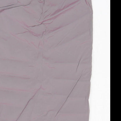 Topshop Womens Grey Viscose Straight & Pencil Skirt Size 10