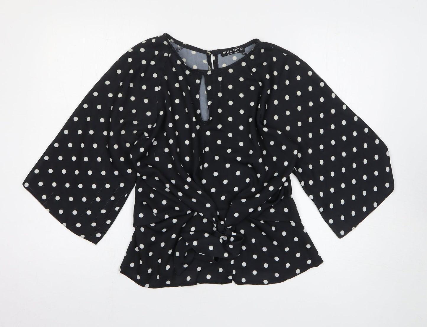 Womens UK Size 10 Select Black Basic T-Shirt