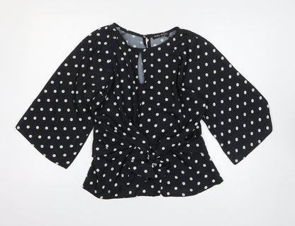 Womens UK Size 10 Select Black Basic T-Shirt