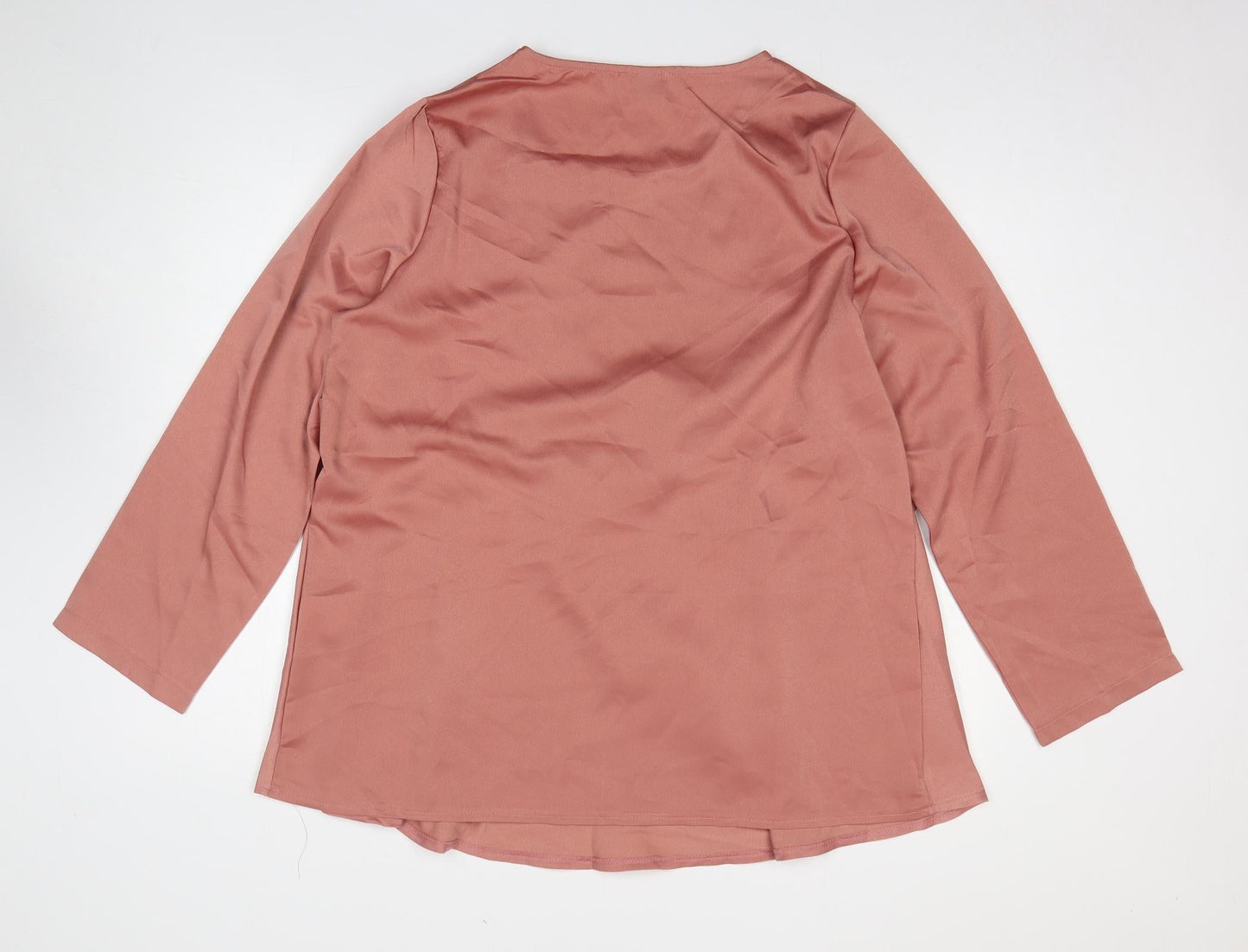 SheIn Womens Pink Polyester A-Line Size XL Scoop Neck Pullover