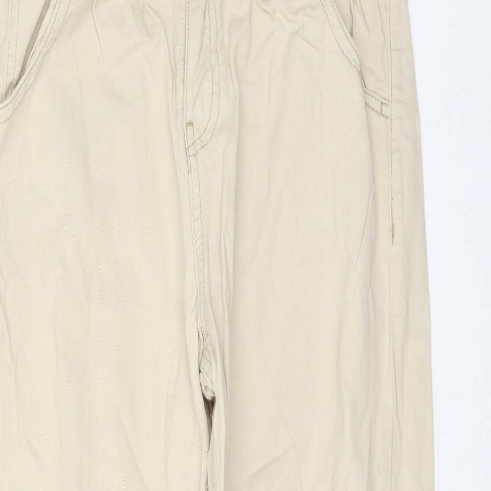 Womens UK Size 6 Stradivarius Regular Fit Chino Ivory Trousers