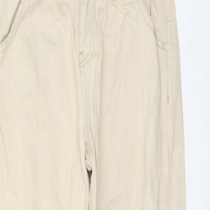 Womens UK Size 6 Stradivarius Regular Fit Chino Ivory Trousers