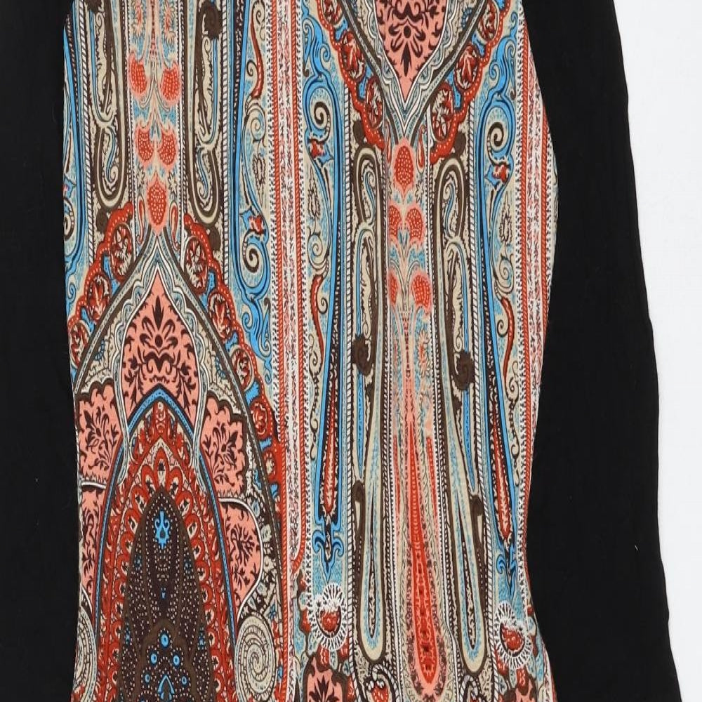 Club L Womens Multicoloured Geometric Polyester Pencil Dress Size 8 Round Neck Pullover