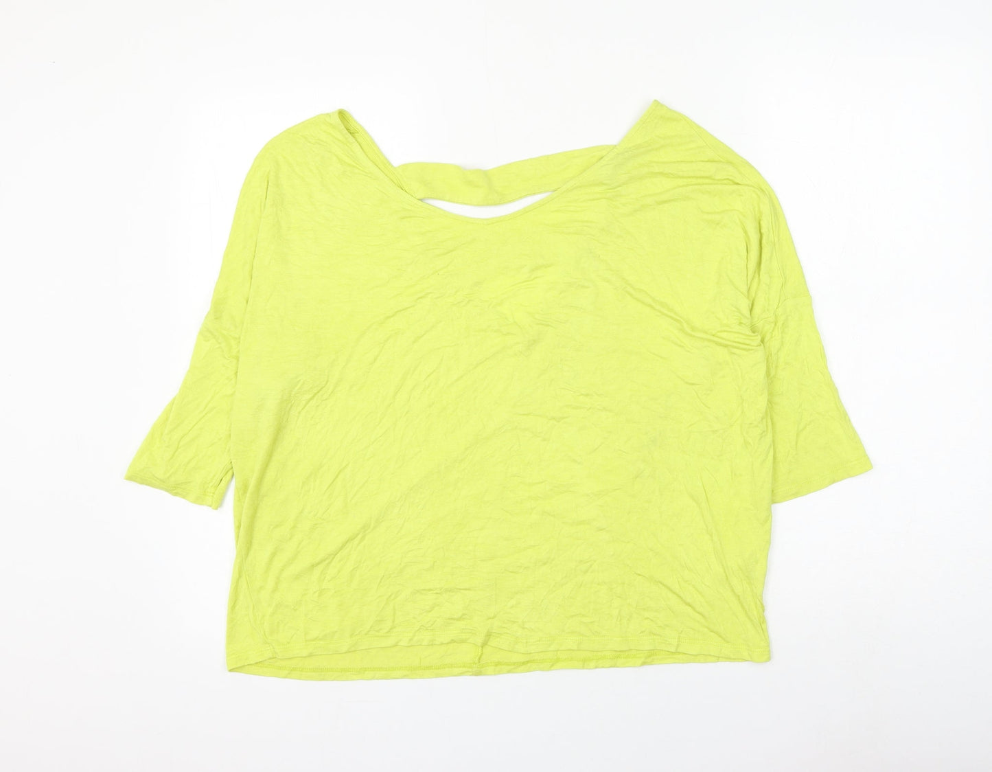 Womens UK Size 14 South Yellow Basic Blouse