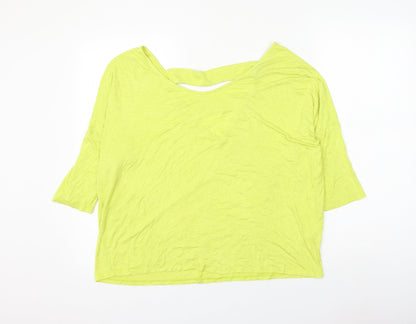 Womens UK Size 14 South Yellow Basic Blouse