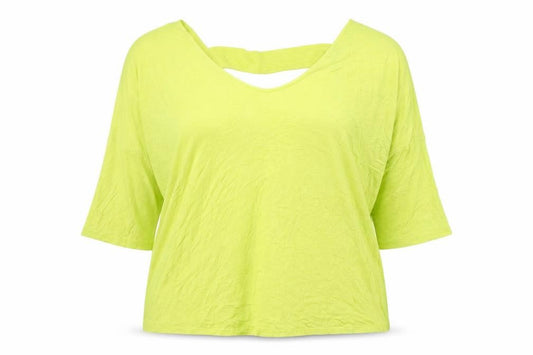 Womens UK Size 14 South Yellow Basic Blouse