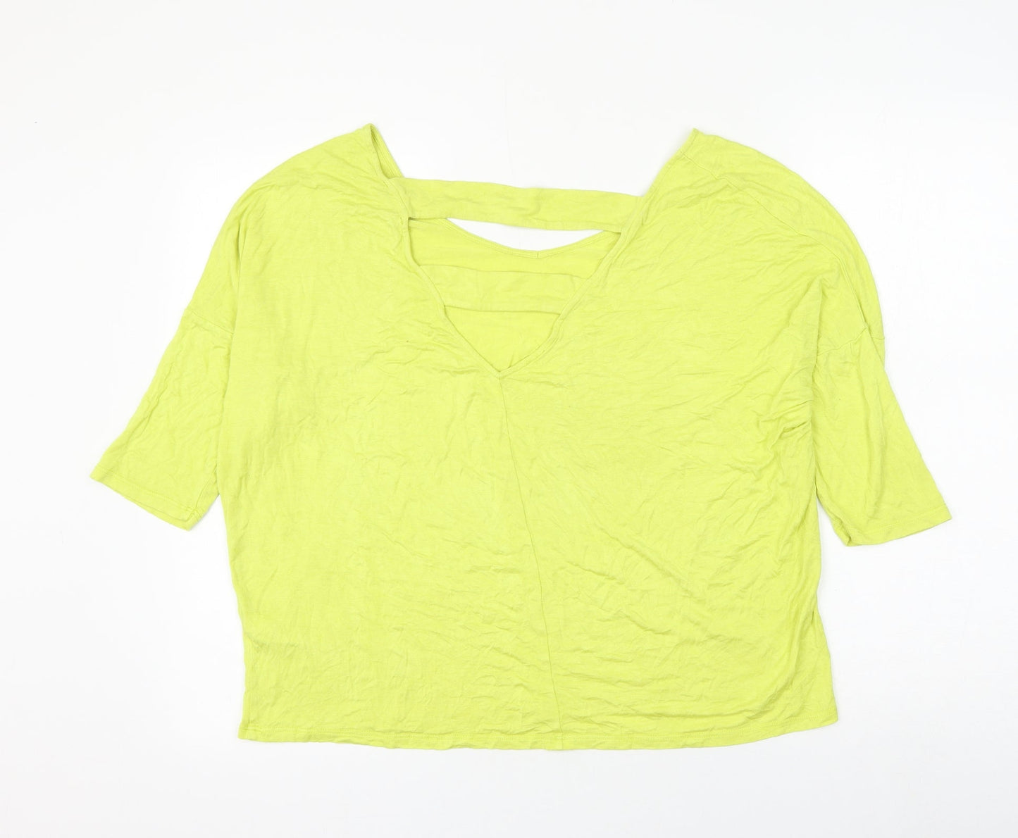 Womens UK Size 14 South Yellow Basic Blouse