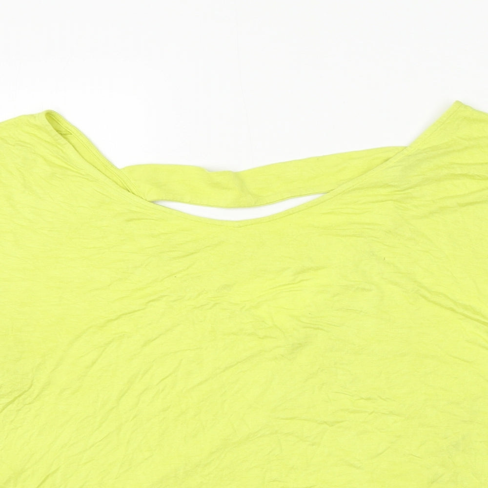 Womens UK Size 14 South Yellow Basic Blouse