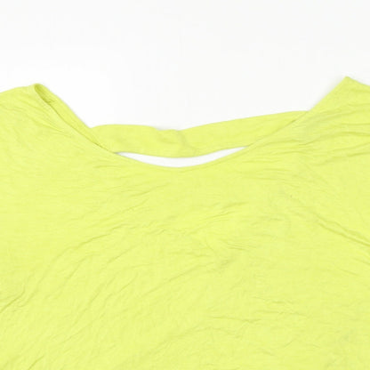 Womens UK Size 14 South Yellow Basic Blouse