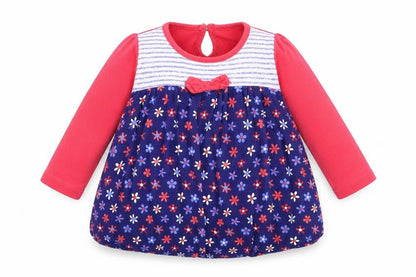 George Girls Multicoloured Floral Cotton Basic Blouse Size 6-9 Months Round Neck Button