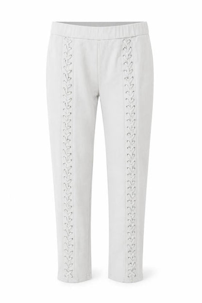 ICL Womens Grey Polyester Trousers Size M L23 in Regular - Lace Up