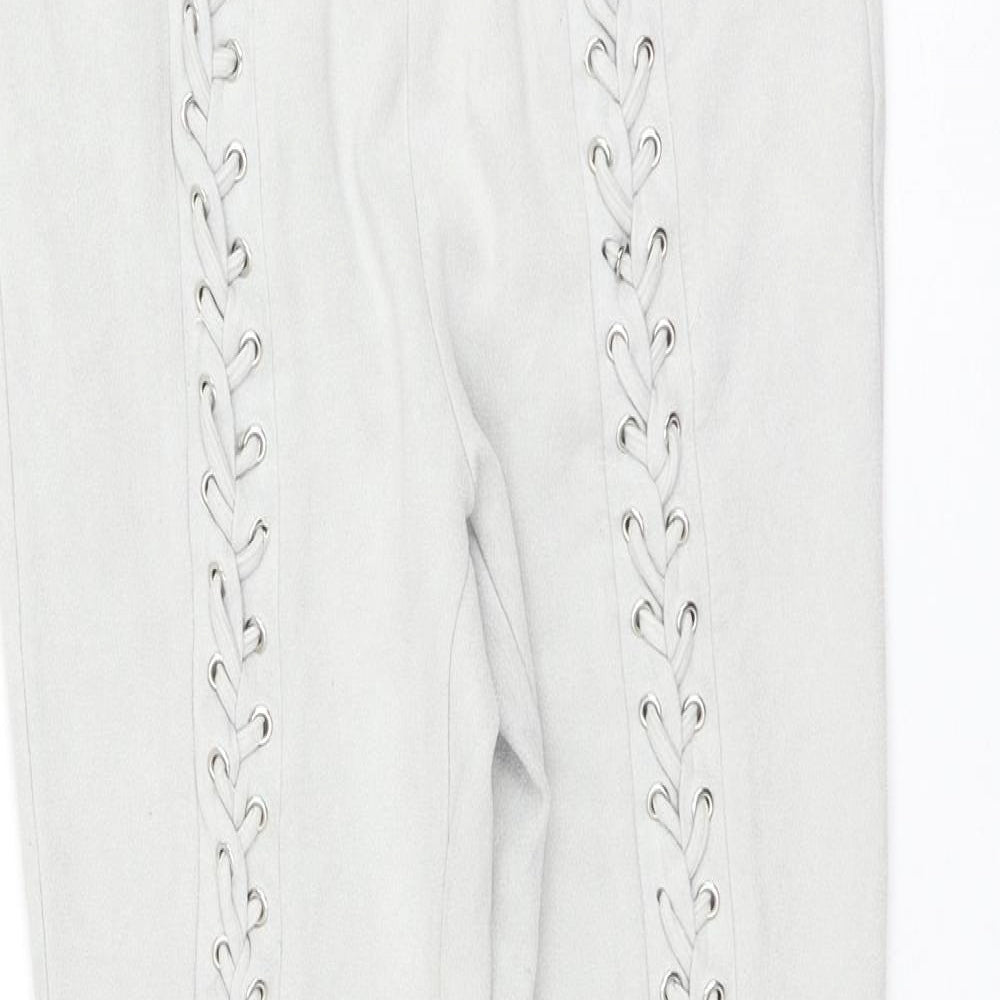 ICL Womens Grey Polyester Trousers Size M L23 in Regular - Lace Up