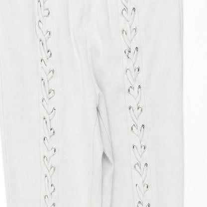 ICL Womens Grey Polyester Trousers Size M L23 in Regular - Lace Up