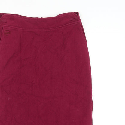 Carth Womens Purple Cotton Straight & Pencil Skirt Size 32 in Zip