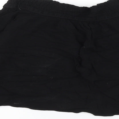 Primark Womens Black Viscose Basic Blouse Size 8 Round Neck