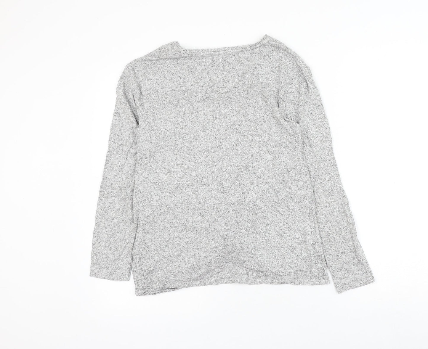 George Womens Grey Round Neck Viscose Pullover Jumper Size S - Knot Front