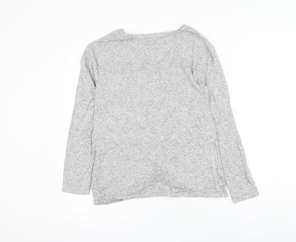George Womens Grey Round Neck Viscose Pullover Jumper Size S - Knot Front