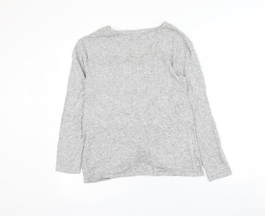 George Womens Grey Round Neck Viscose Pullover Jumper Size S - Knot Front