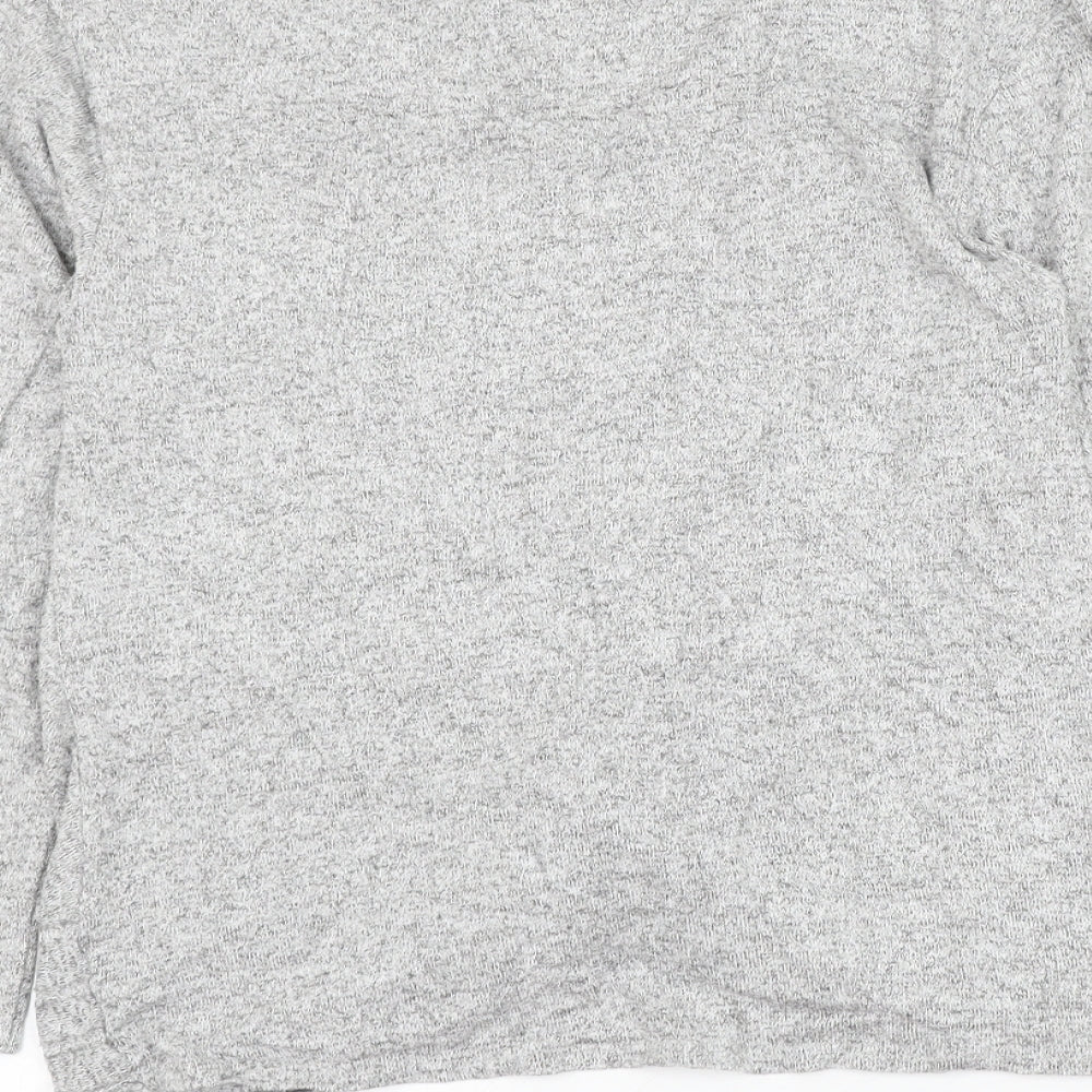 George Womens Grey Round Neck Viscose Pullover Jumper Size S - Knot Front