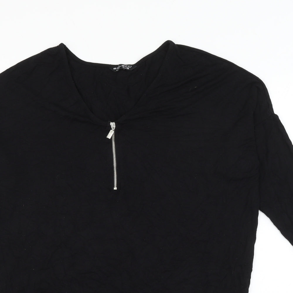 Womens UK Size 10 Select Black Basic Blouse