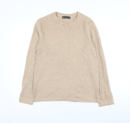 Womens UK Size 8 Marks and Spencer Beige Pullover Jumper
