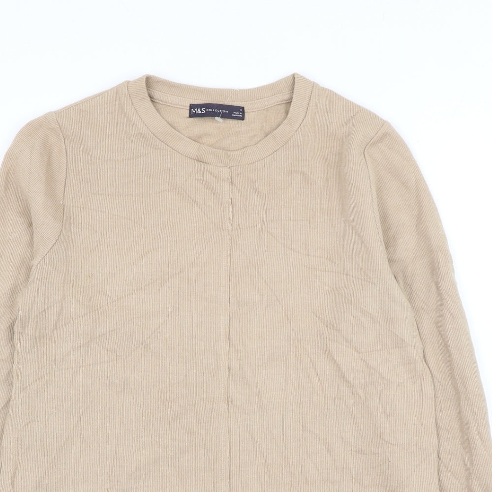 Womens UK Size 8 Marks and Spencer Beige Pullover Jumper