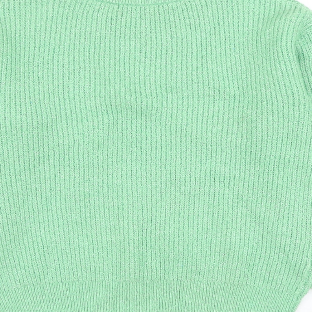 George Womens Green Round Neck Acrylic Pullover Jumper Size 12 - Size 12-14