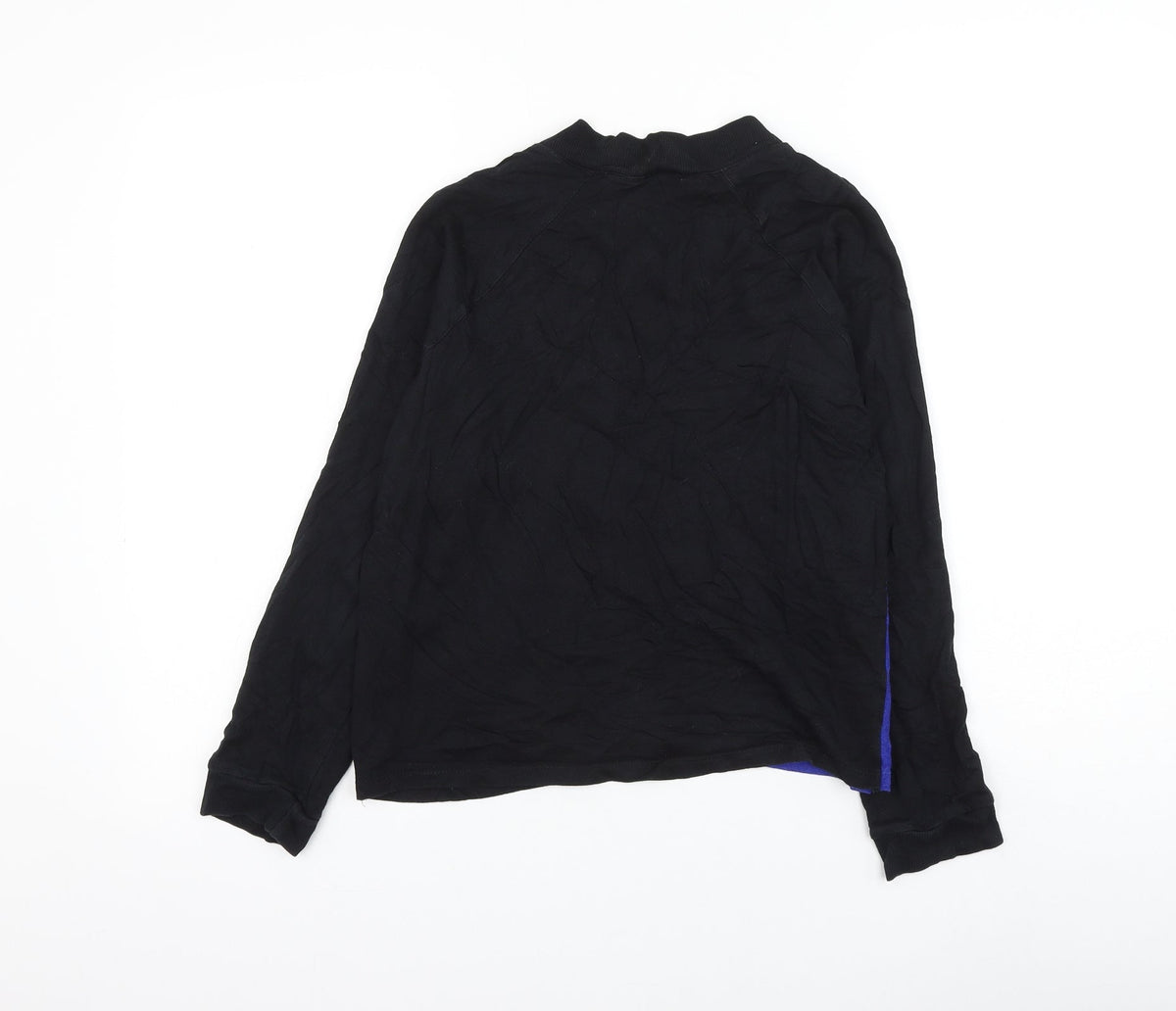 Select Womens Black Colourblock Cotton Pullover Sweatshirt Size 12 Pullover