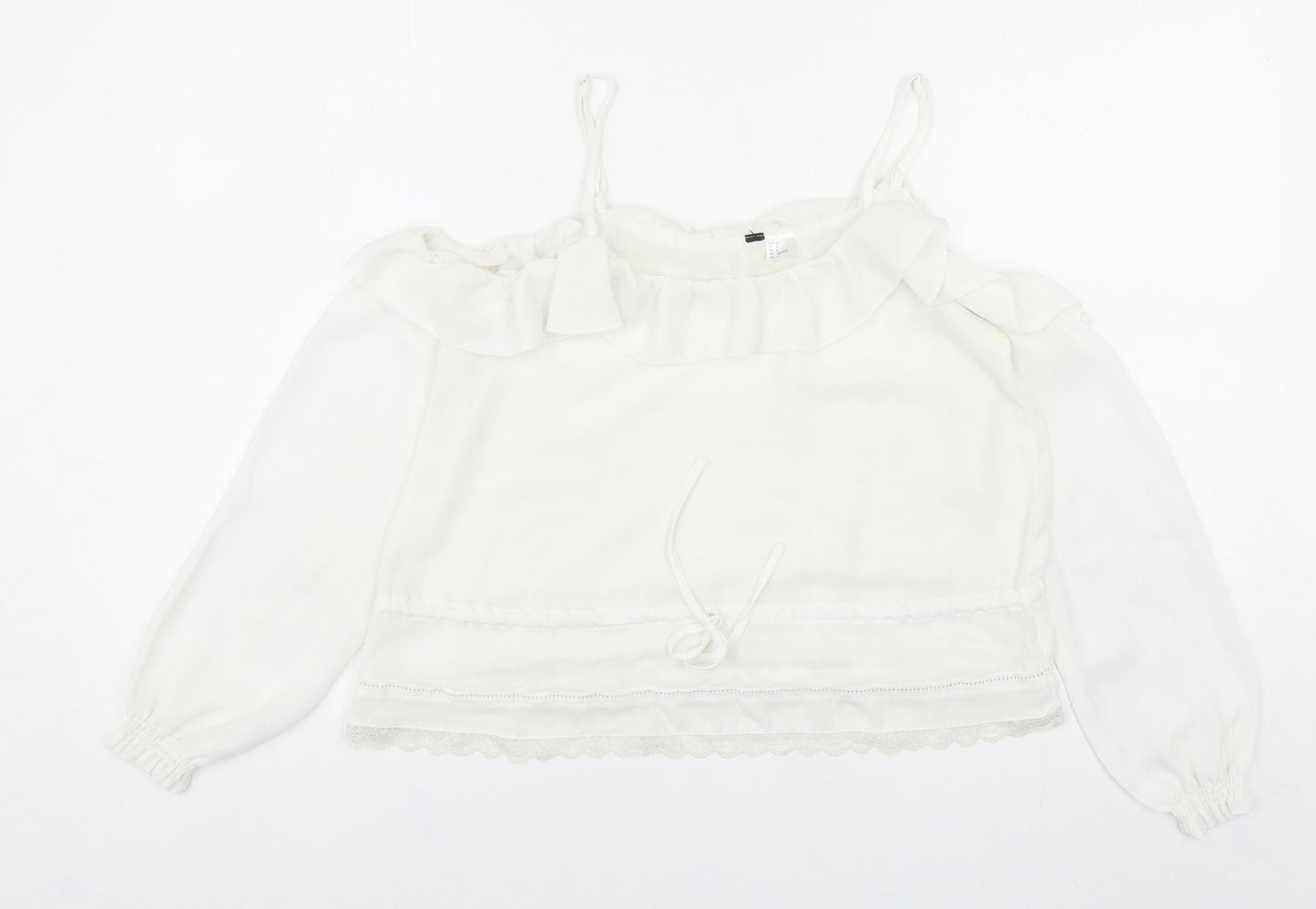 Womens UK Size 6 Preworn White Basic Blouse