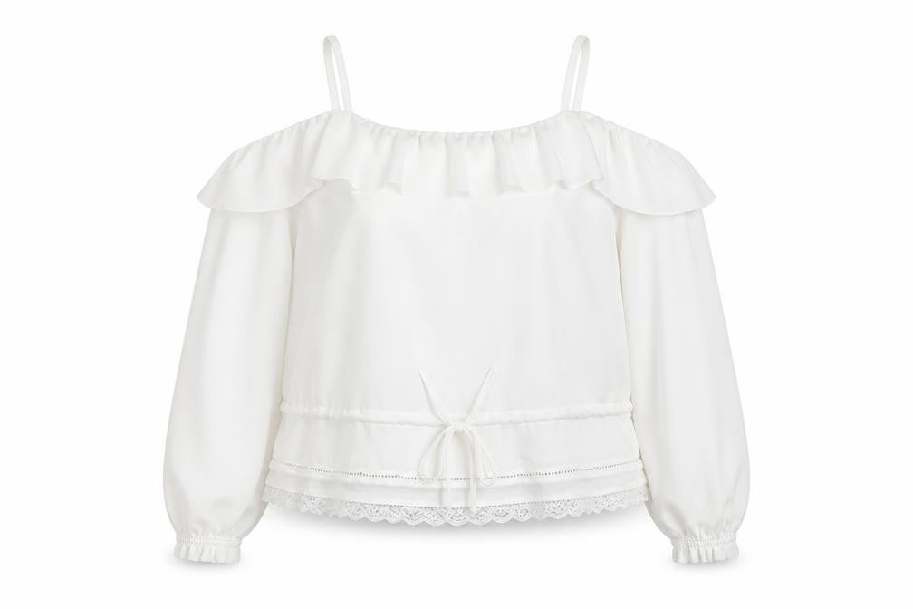 Womens UK Size 6 Preworn White Basic Blouse
