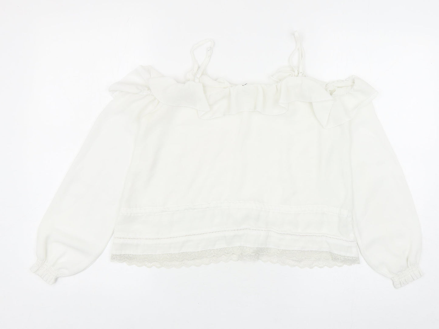 Womens UK Size 6 Preworn White Basic Blouse