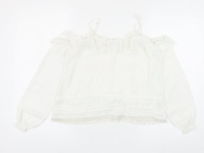 Womens UK Size 6 Preworn White Basic Blouse