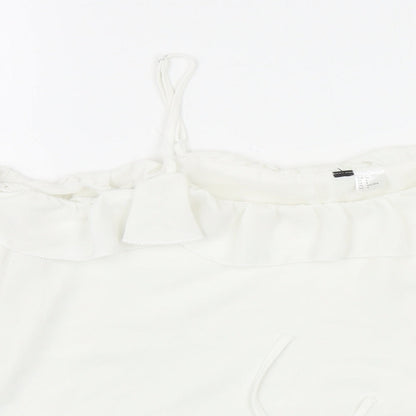 Womens UK Size 6 Preworn White Basic Blouse