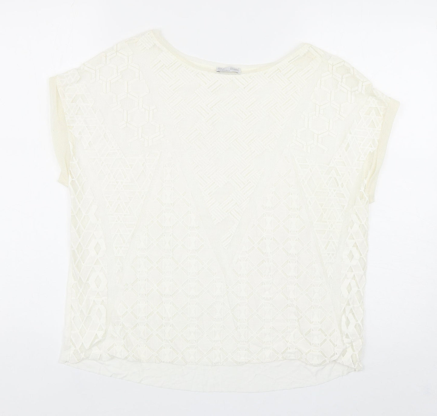 Womens UK Size S Zara Ivory Basic Blouse