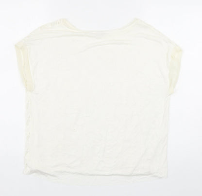 Womens UK Size S Zara Ivory Basic Blouse