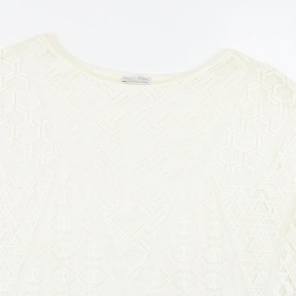 Womens UK Size S Zara Ivory Basic Blouse