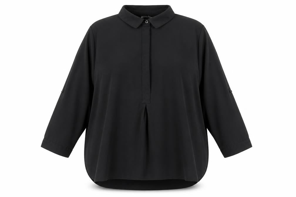 Womens UK Size 14 Dorothy Perkins Black Basic Button-Up
