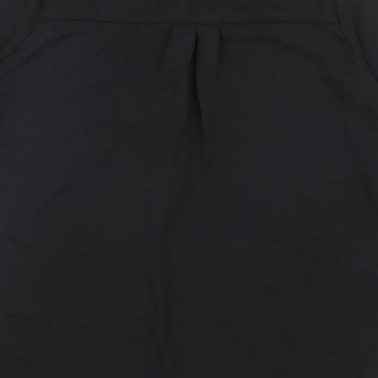 Womens UK Size 14 Dorothy Perkins Black Basic Button-Up