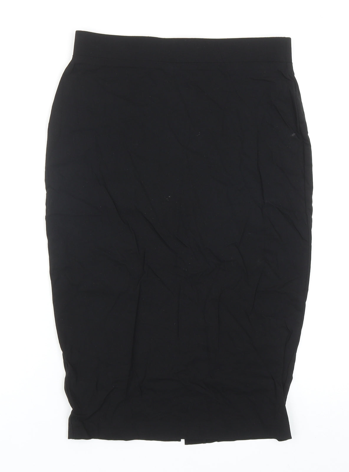Dorothy Perkins Womens Black Viscose Straight & Pencil Skirt Size 8