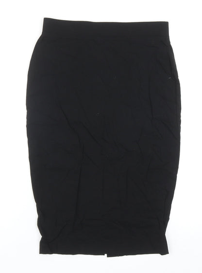 Dorothy Perkins Womens Black Viscose Straight & Pencil Skirt Size 8