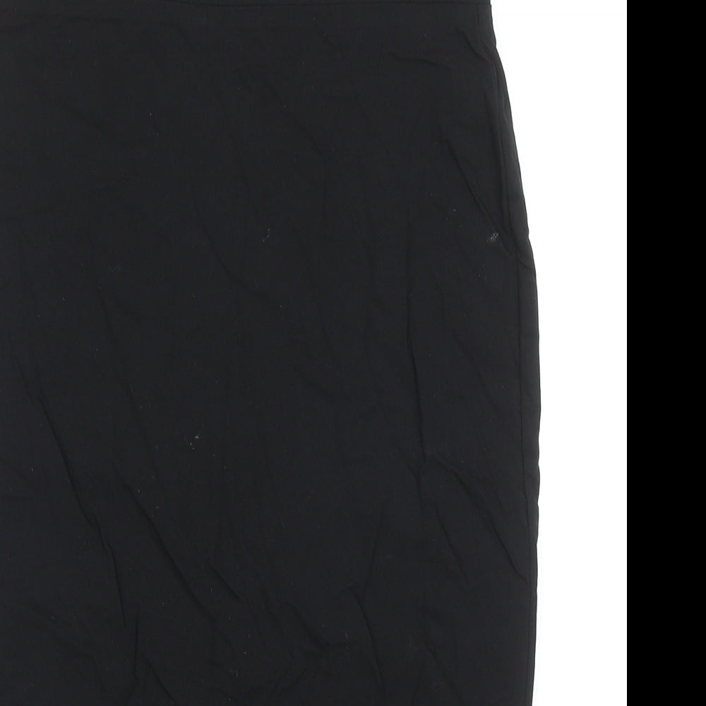 Dorothy Perkins Womens Black Viscose Straight & Pencil Skirt Size 8