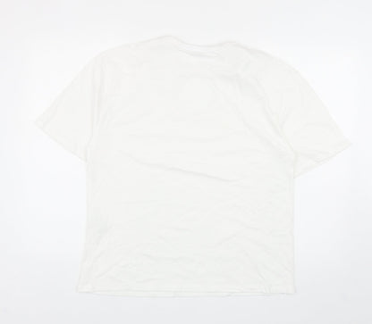 Womens UK Size M Zara White Basic T-Shirt
